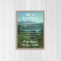 Beautiful Quote Print - Itty Bitty Book Co Inspirational Quote Posters, Positivity, gift